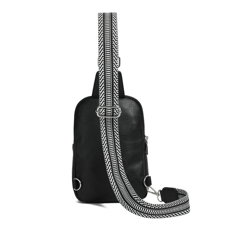 Wholesale PU Travel Bag Wide Shoulder Strap Crossbody Chest Bag