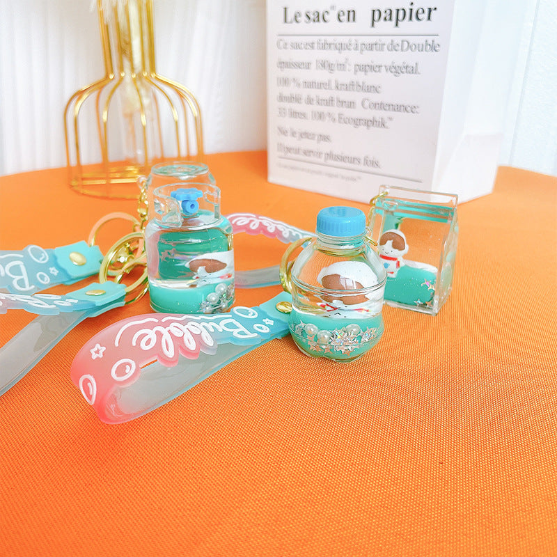 Wholesale Milk Carton Acrylic Oiled Keychains