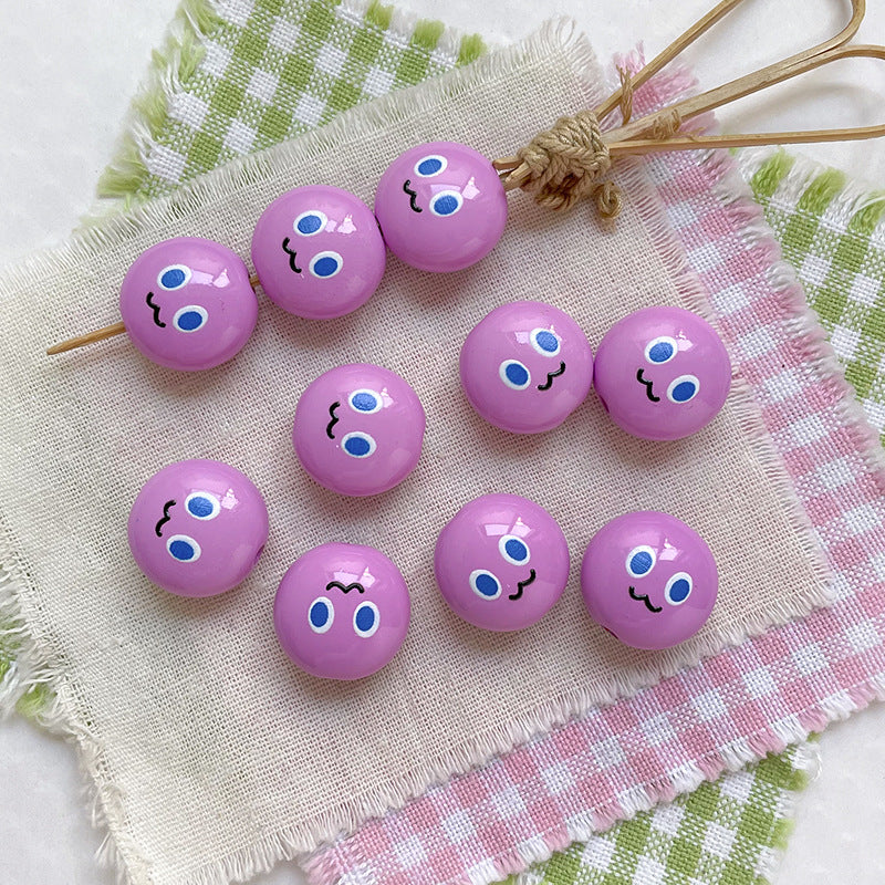 Wholesale 10pcs of auxiliary material printed square Acrylic Beads OLY Exclusive