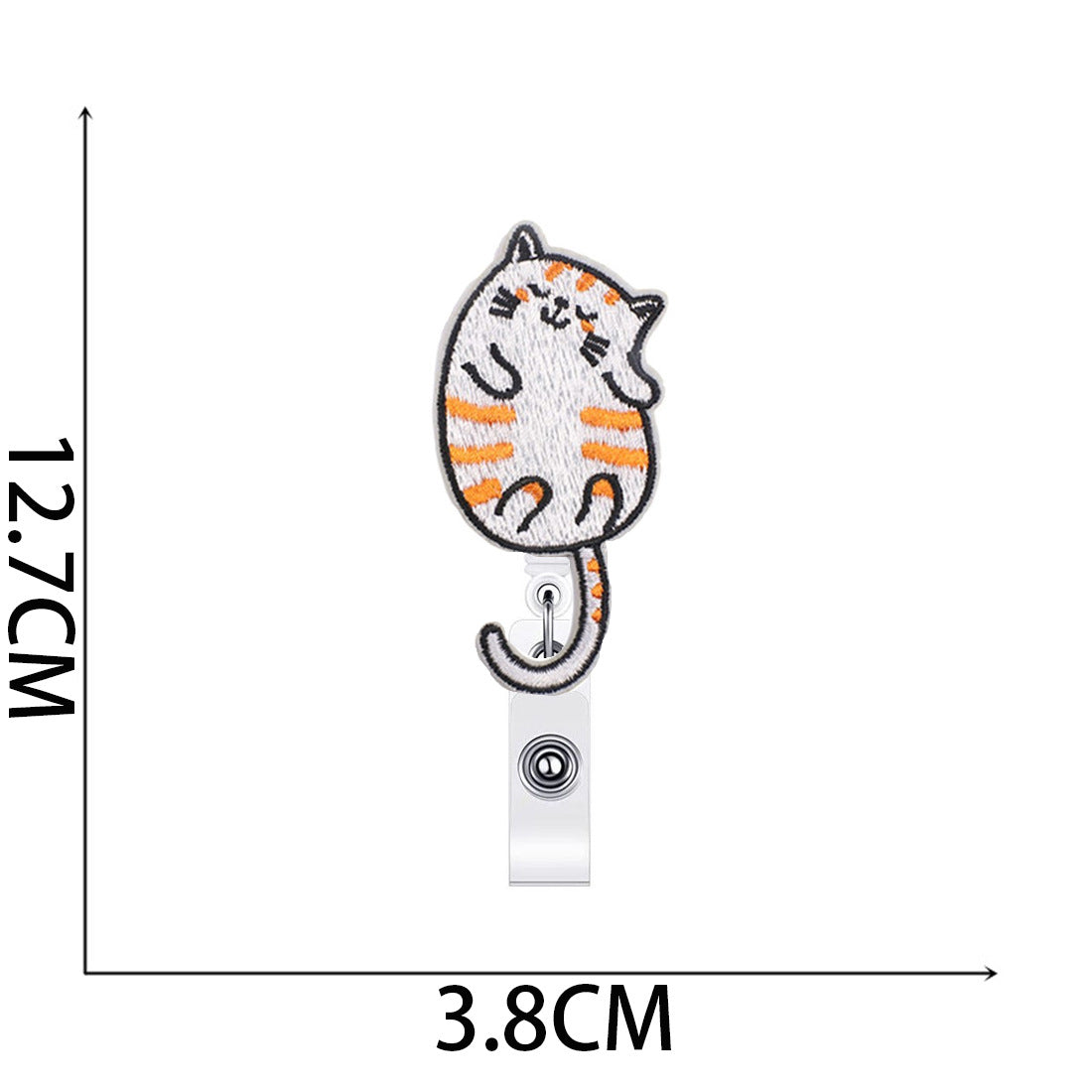 Wholesale Lazy Cat Easy Pull Button Embroidered Cloth Sticker