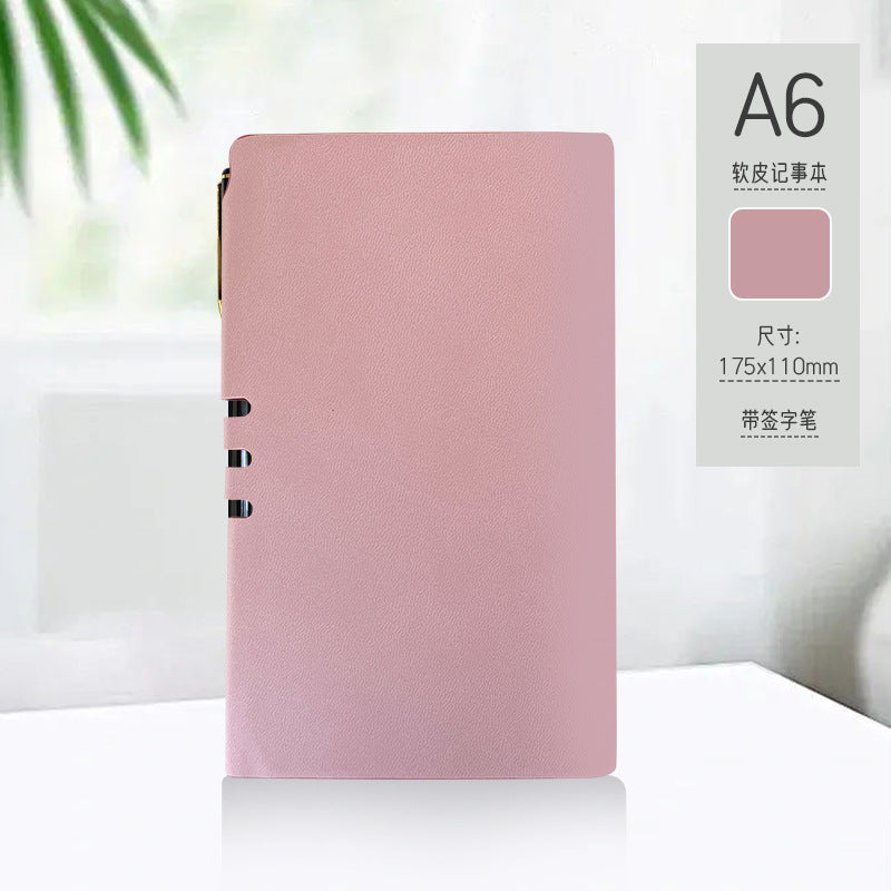 Wholesale A6 notebook with leather cover,  small notebook