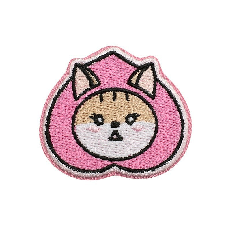 Wholesale Cute Heart Fruit Embroidered Patches Small Polyester Thread Sew On Clothing Appliques DIY Bag Charm Gift Accessory