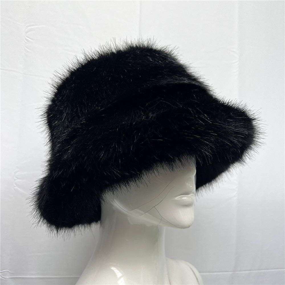 Wholesale Colorful Plush Imitation Fur Bucket Hat
