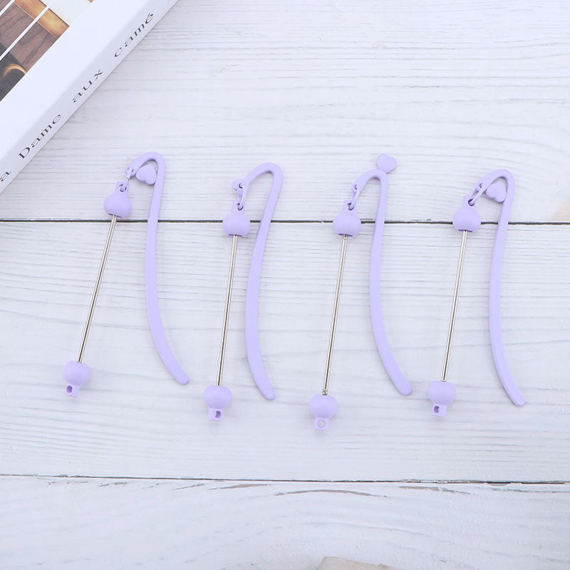 Wholesale New Diy Beaded Bookmarks Children Students Cute Book Clip Pendant Creative Love Five-pointed Star Butterfly Beaded Bookmarks