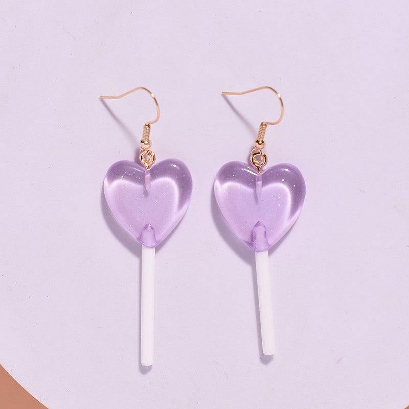 Wholesale Creative Candy Color Lollipop Earrings