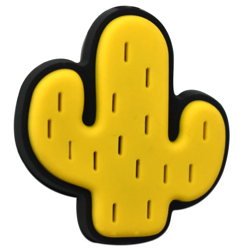 Wholesale   Random 100pcs Cactus series soft glue perforated double-sided thick patch DIY detachable beads