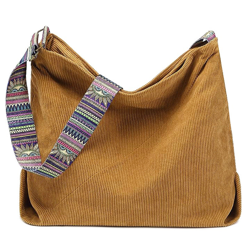 Wholesale Corduroy High-capacity Single Shoulder Crossbody Women's Bags