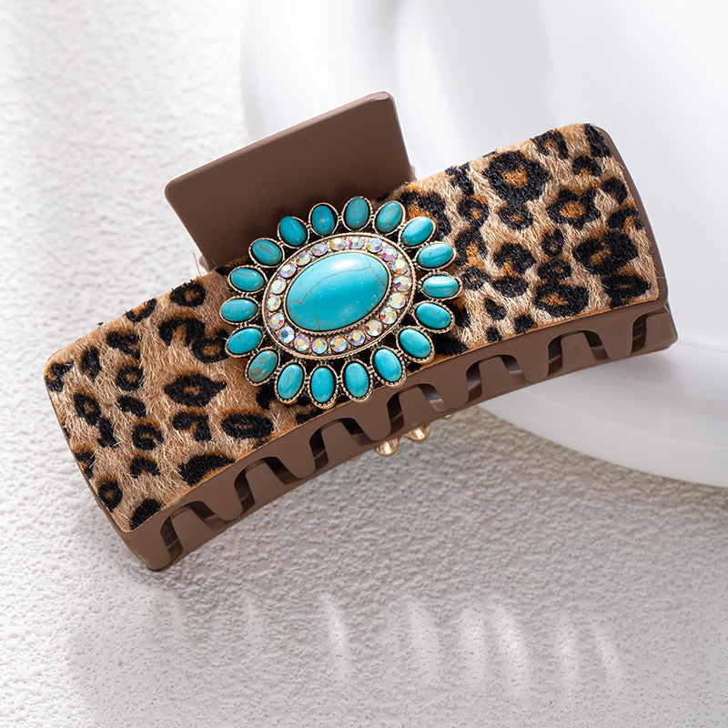 Wholesale Bohemian turquoise western style clip leather clip