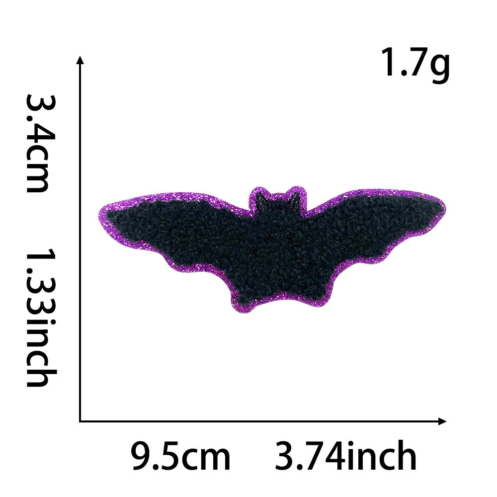 Wholesale Embroidered  Iron On Patches 15 Pcs Cartoon Ghost Pumpkin Skeleton Mushroom Designs For Clothing DIY Party