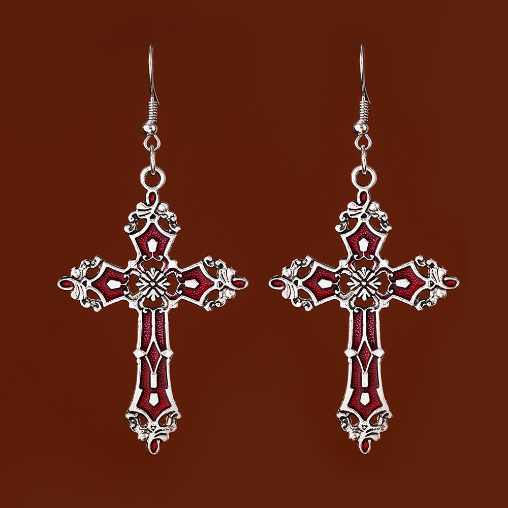 Wholesale  Gothic retro punk bat skeleton butterfly pendant ladies earrings