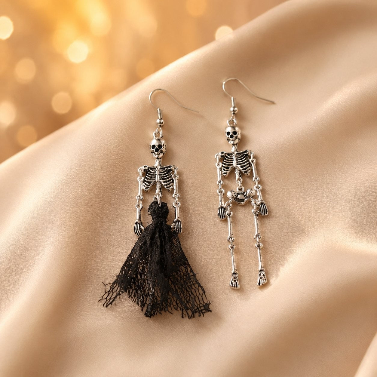 Wholesale Alloy  Pumpkin Skeleton Earrings Retro Distressed Fashion Accessory Gift Boutique Resale