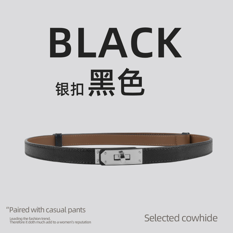 Wholesale Fine Genuine Leather Fashion Girdle Leather Belt with Dress Versatile Decoration