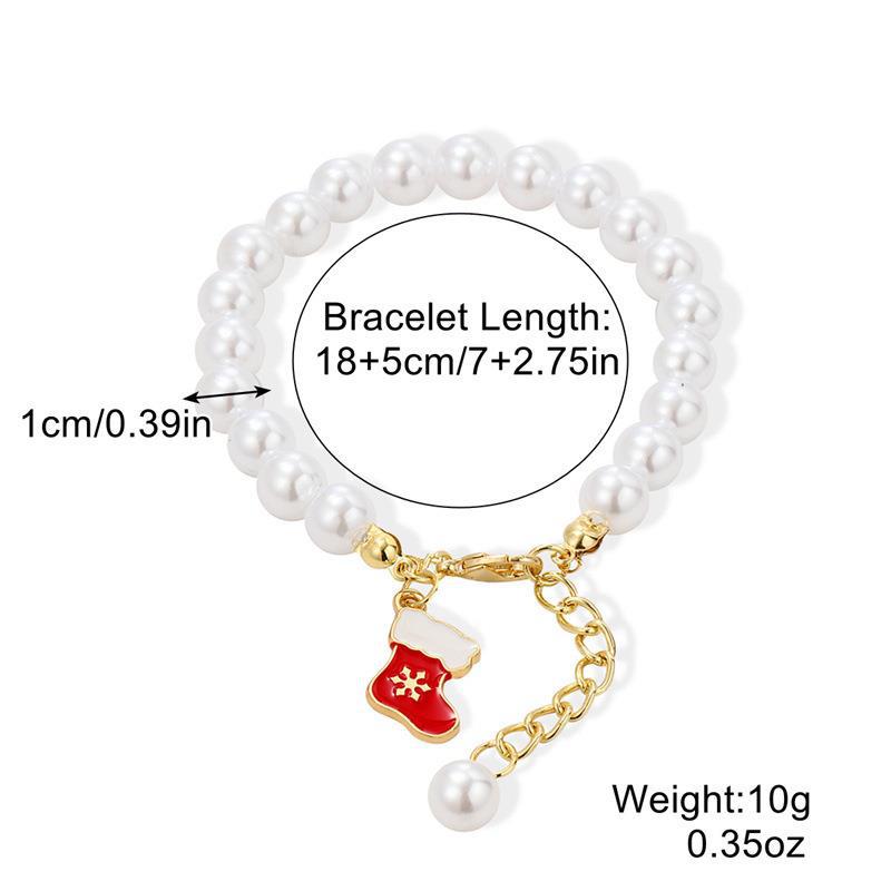 Wholesale Christmas Crystal Beaded Christmas Bracelet for Women