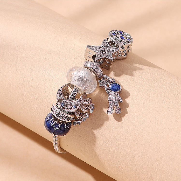 Wholesale Creative DIY Blue Astronaut Series Bracelet