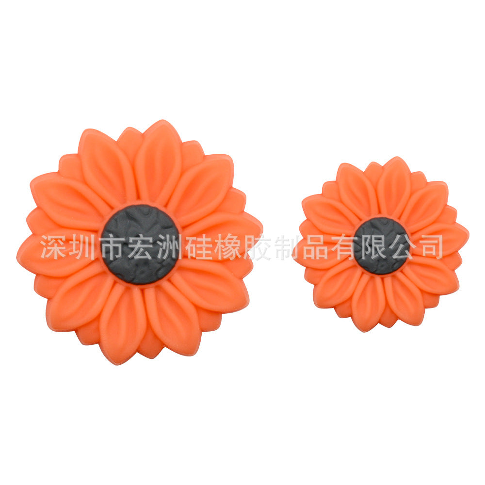 Wholesale 10pcs  new flower series handmade DIY pen accessories silicone beads focus beads