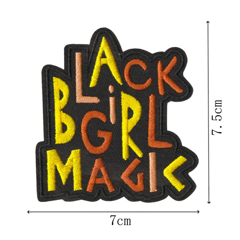 Wholesale Embroidered Patch With Black Independence Day Design Sew On Decorative Badge For Coats Casual Craft Supply For Resale