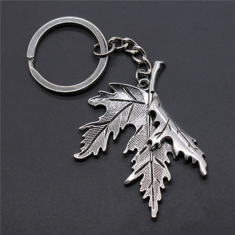 Wholesale 10PCS Leaf Pendant Metal Keychain