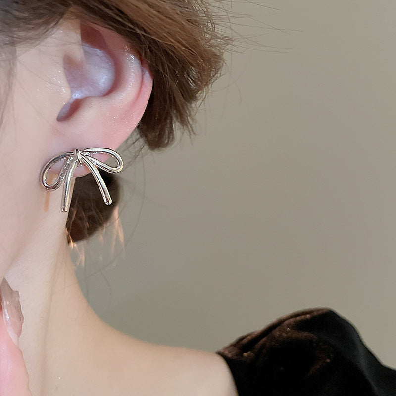 Wholesale Pearl Bow Beaded Necklace Versatile Earrings