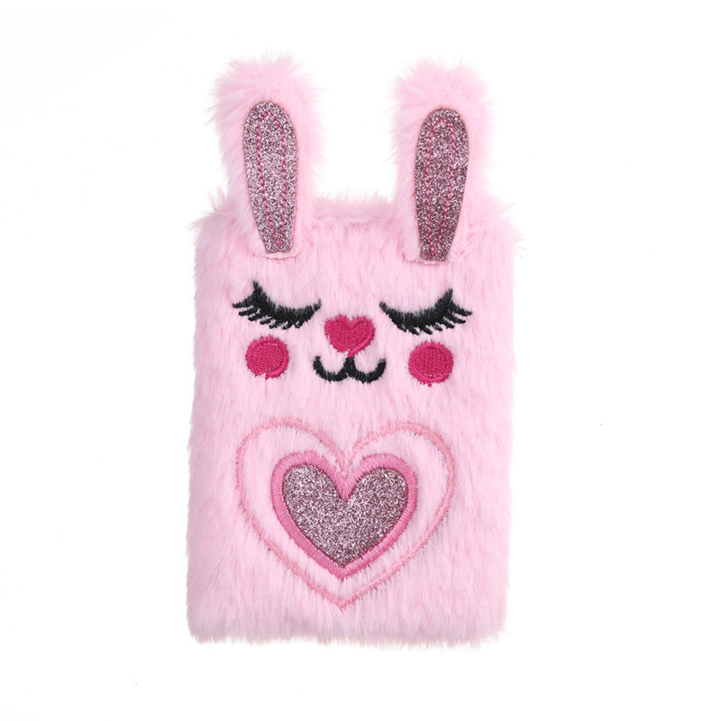 Wholesale Portable Mini Cartoon Plush Bunny Notebook