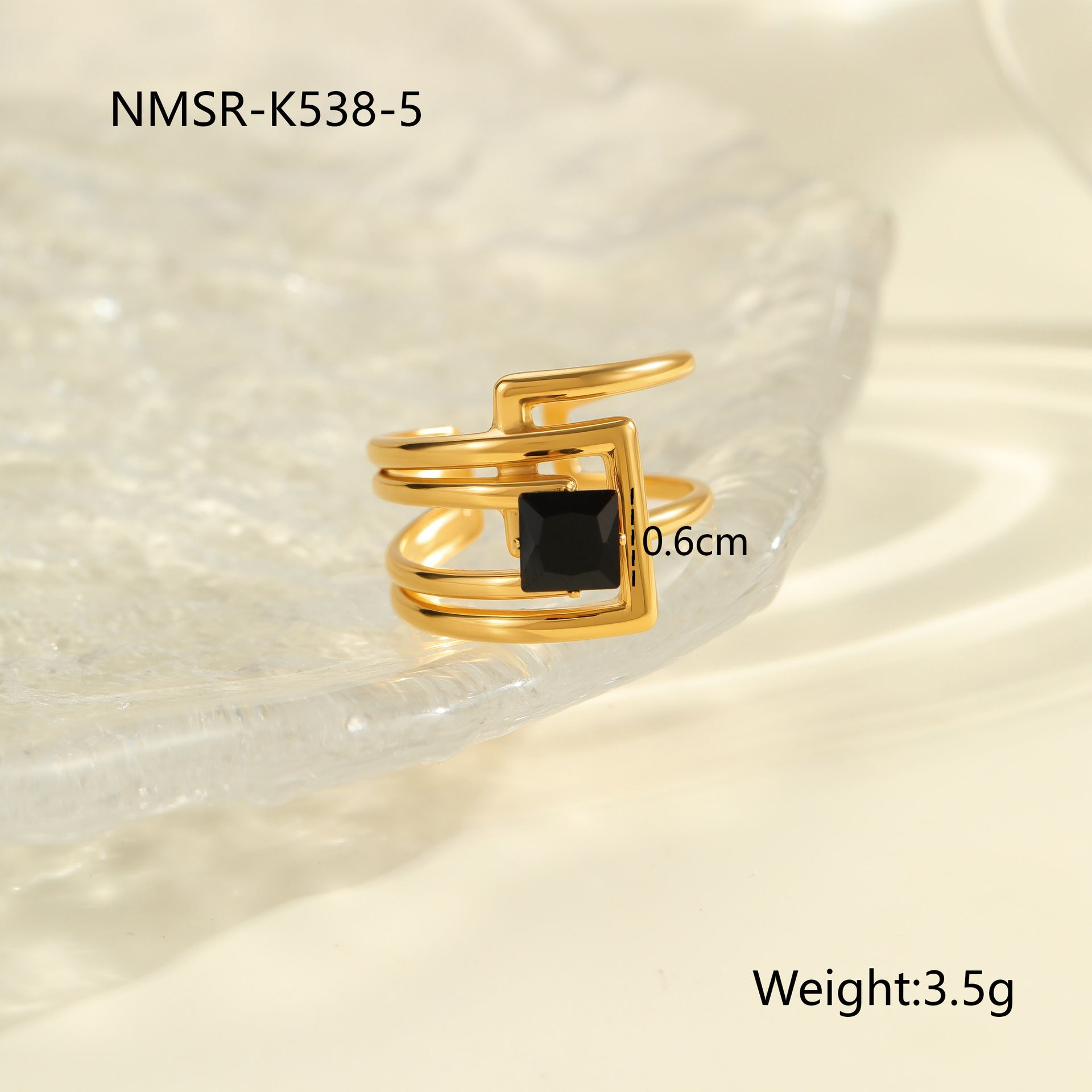 Wholesale light luxury ring that does not fade open ring