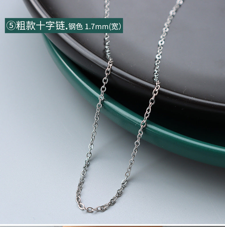Wholesale Titanium Steel Snake Bone Chain Fried Dough Twists Chain Necklace
