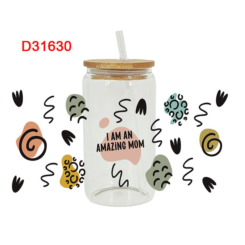 Wholesale Flower Mother's Day 16oz Cup UV DTF Wraps