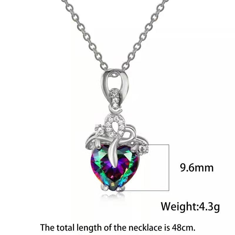 Wholesale Heart Shaped Diamond Crystal Necklace