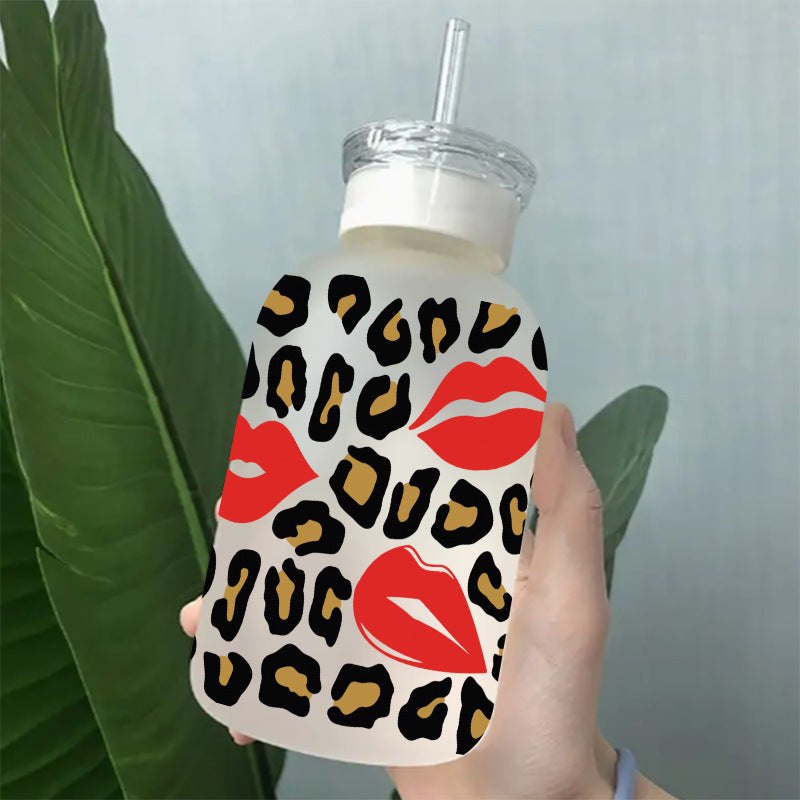 Wholesale Black textured pattern 16oz Cup UV DTF Wraps