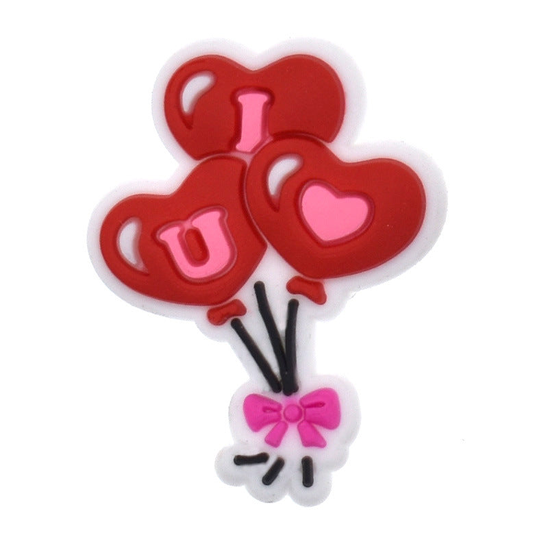 Wholesale Random 100pcs Red Valentine' s Day Series Croc Charms