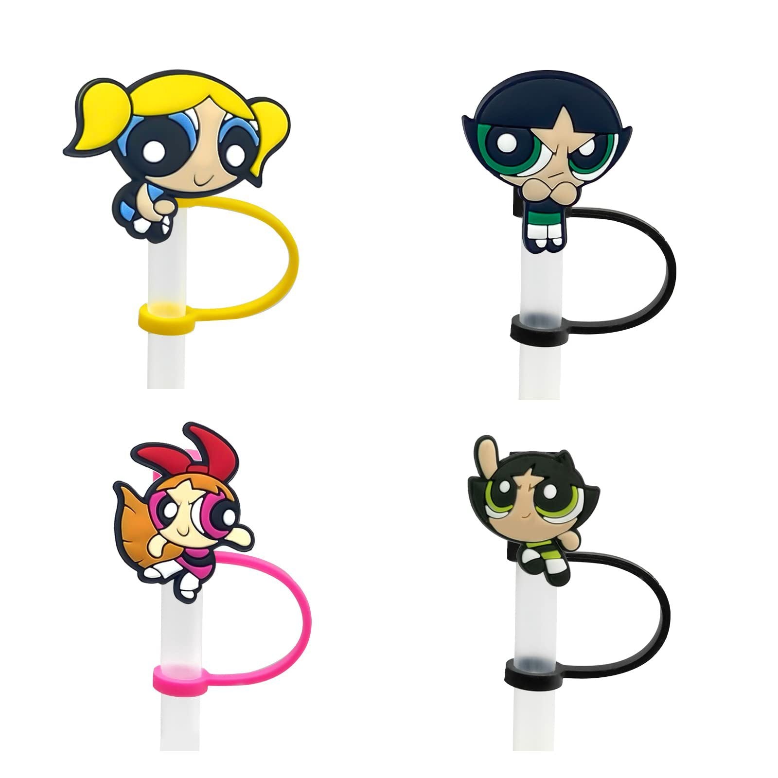 Wholesale  DIY Soft Glue Cartoon Straw Straw Tube Cap OLY Exclusive