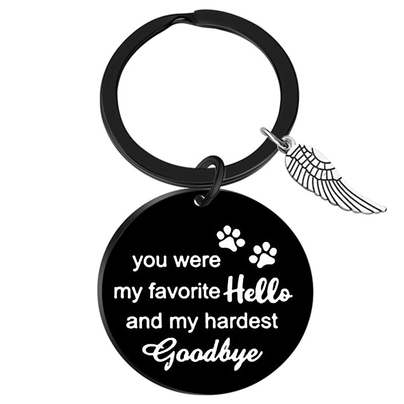 Wholesale Dog Tags GOODBYE Pet Stainless Steel Keychain