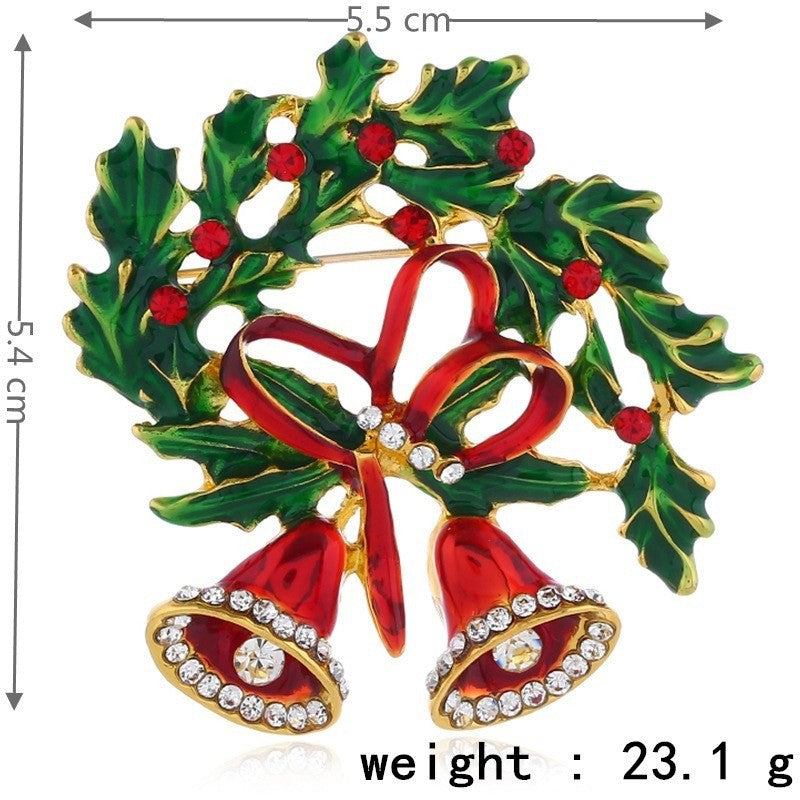 Wholesale Christmas Bell Alloy Creative Collar Brooch