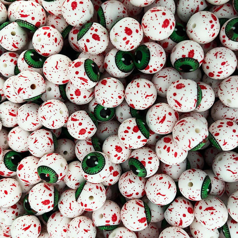 Wholesale 50pcs DIY Halloween Baby Soothing Teething Holiday Series Silicone Beads