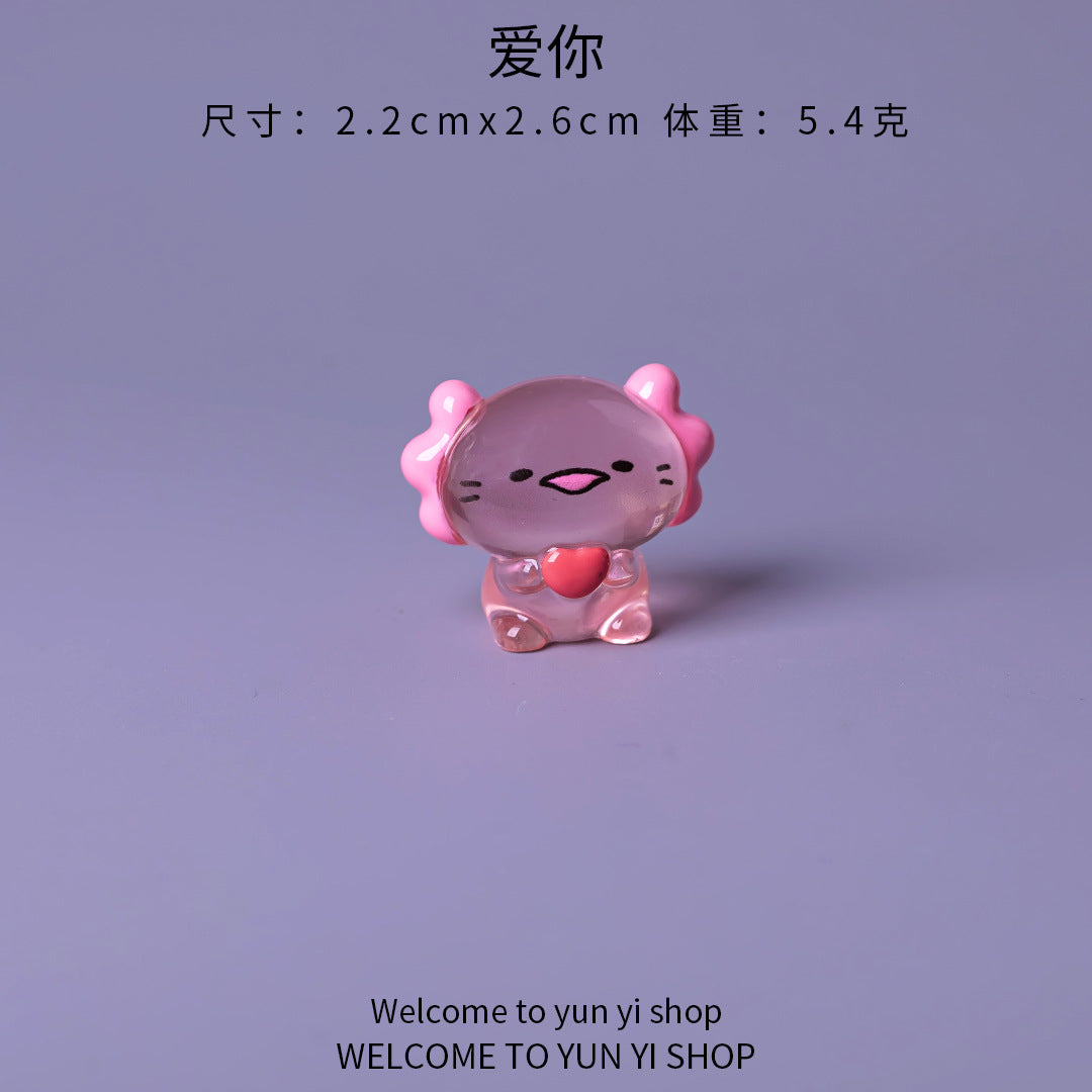 Wholesale Resin Cartoon Cute Transparent Hexagon Dragon Ornament Home Decor Gift Resale