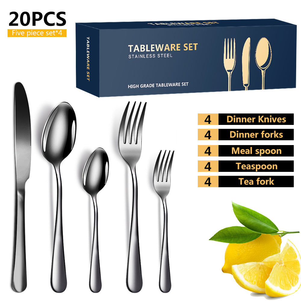 Wholesale Patterned Stainless Steel Tableware Sets