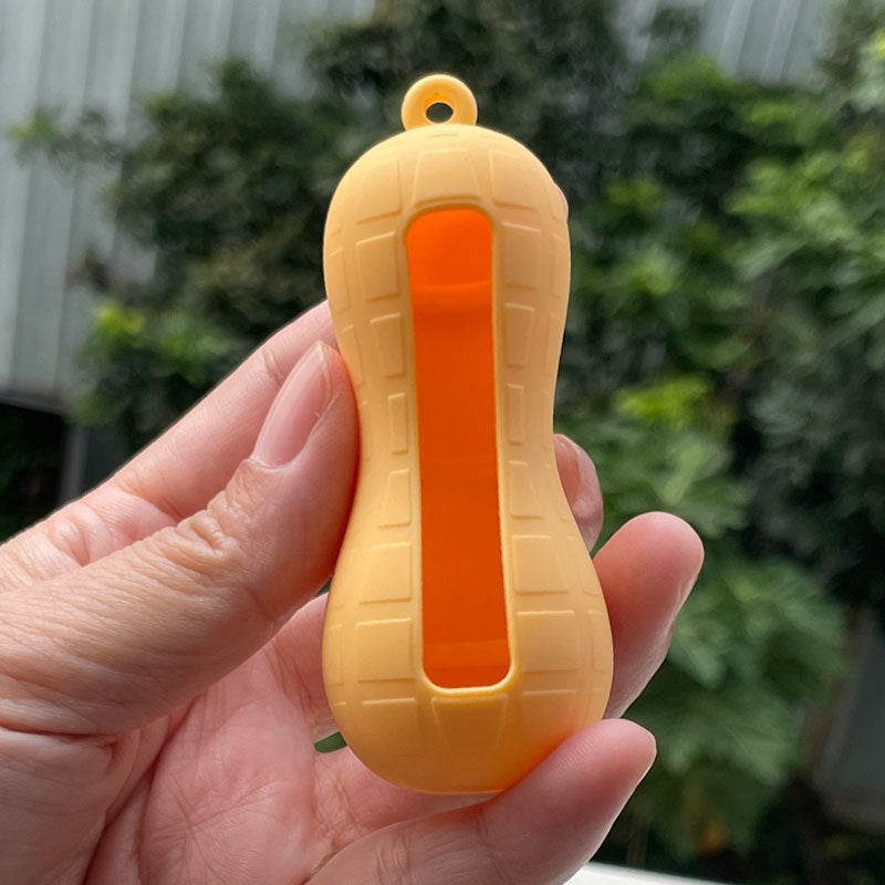 Wholesale Lipstick case silicone protective case bow lipstick bag keychain