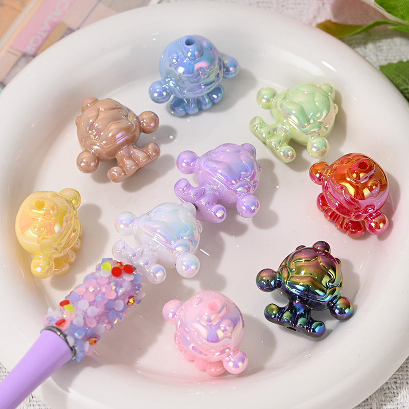 Wholesale 10pcs/pack Color-plated cute loose beads