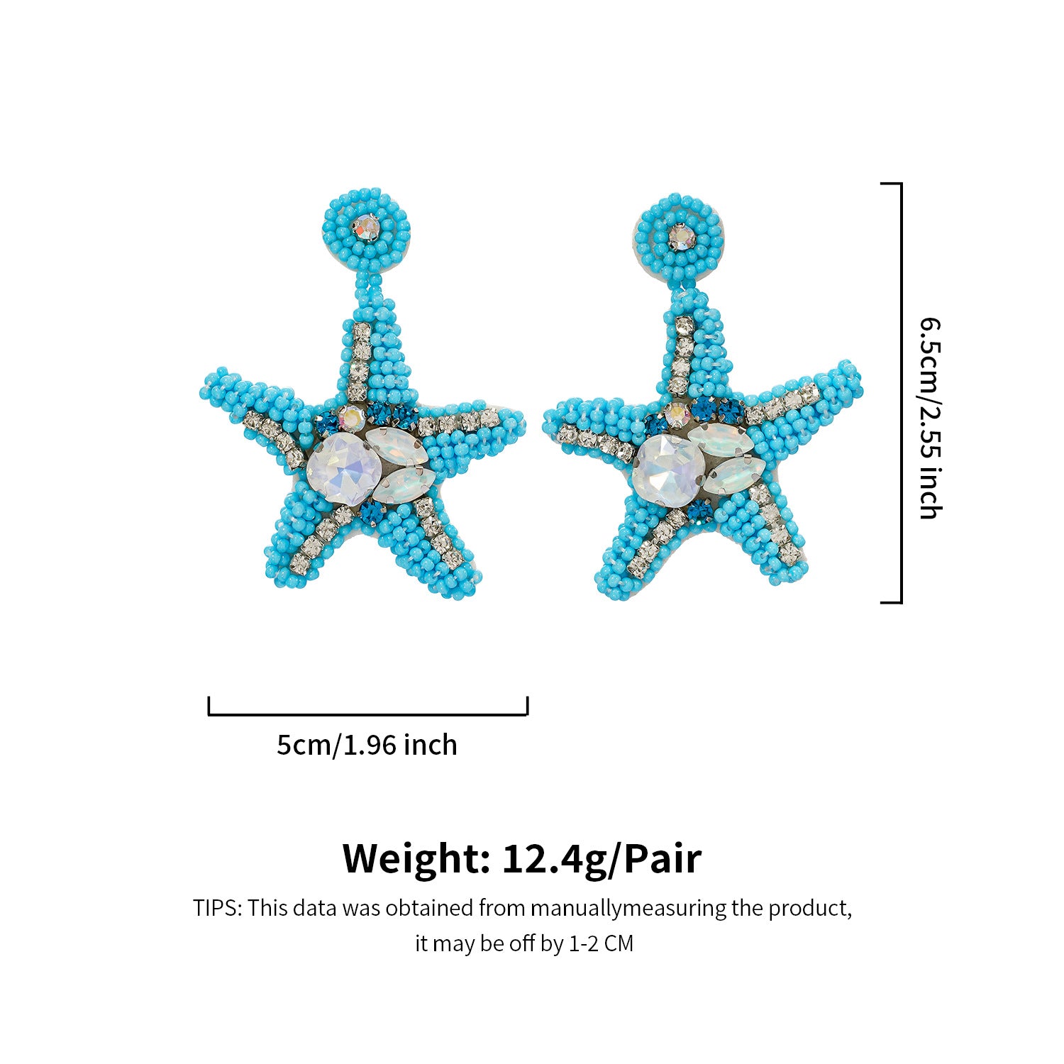 Wholesale Holiday-inspired hand-beaded Bohemian rice bead earrings