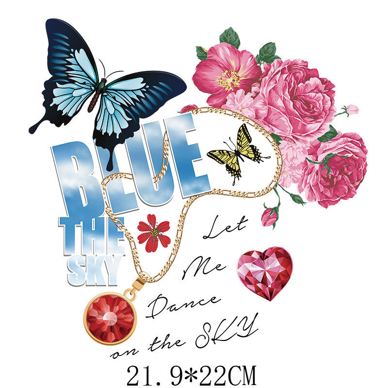 Wholesale Colored butterfly heat transfer UV DTF Ready to Press Transfers Wraps