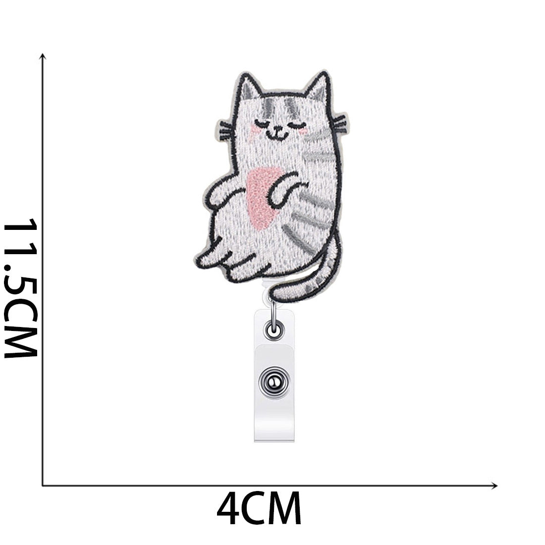 Wholesale Lazy Cat Easy Pull Button Embroidered Cloth Sticker