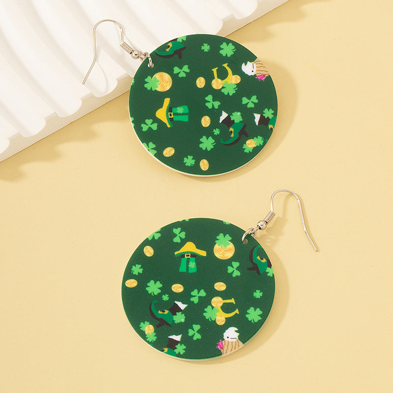 Wholesale St. Parkrit Festival Creative Personality Lucky Grass Pineapple House Earrings