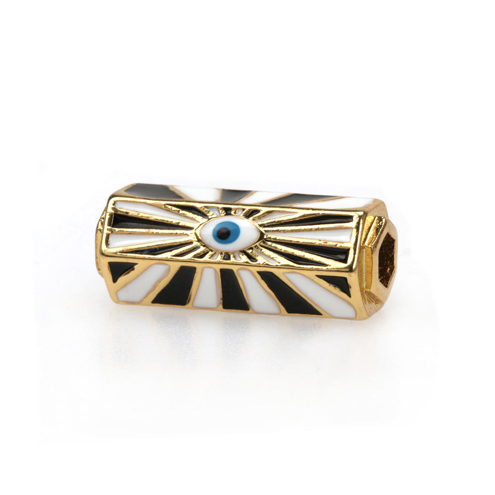 Wholesale Drip Oil Devil Eye Hex Bead DIY Accessory Open Snake Tail Chain Accessory Bracelet