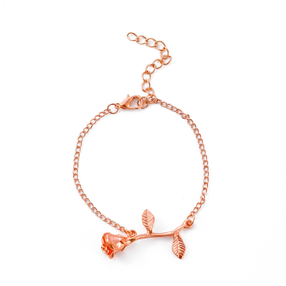 Wholesale Oil Drop Rose Clavicle Necklace Valentine's Day