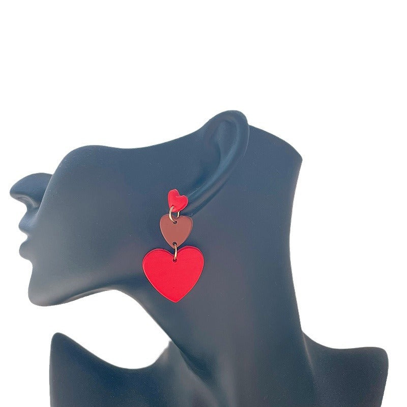 Wholesale Valentine' s Day Soft Ceramic Romantic Love Earrings