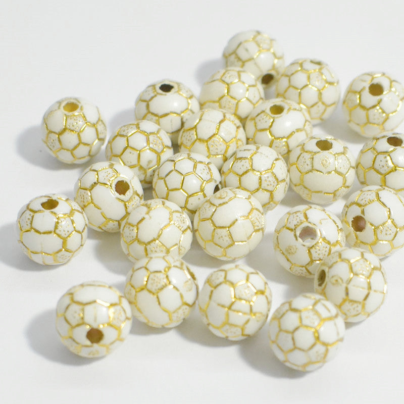 Wholesale 50pcs/pack Acrylic Baseball Basketball Soccer Tennis Loose Beads