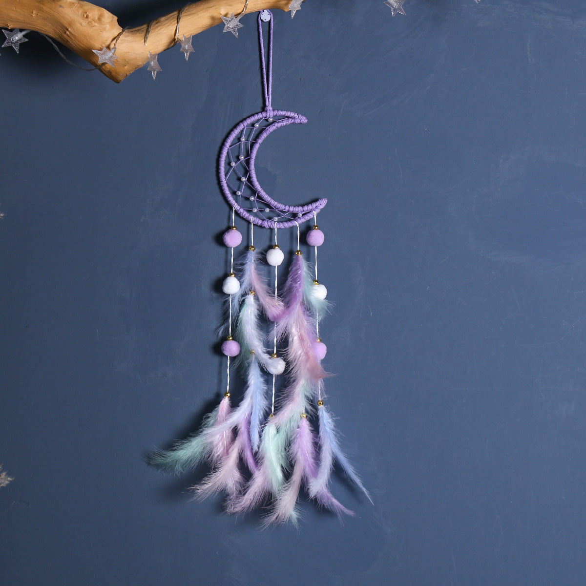 Wholesale Girly Handmade Dream Catcher Pendant Feather Woven Pendant Cute Dream Catcher