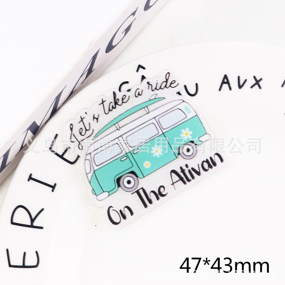 Wholesale 10pcs New cartoon loose powder medical nurse letter rainbow bag accessories acrylic cute things DIY patch accessories