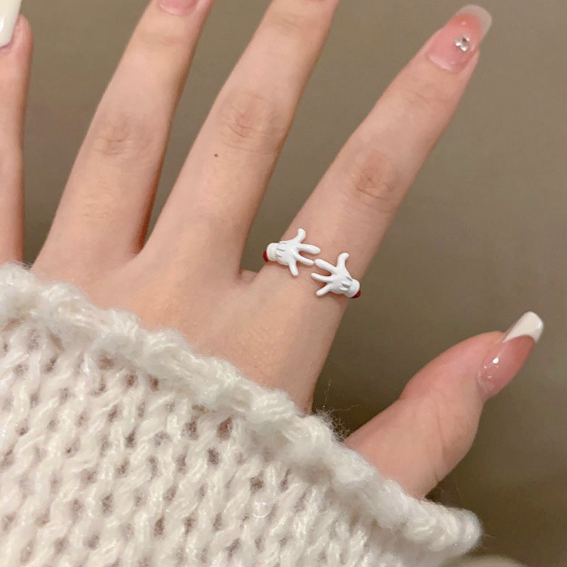 Wholesale Cute cartoon funny open adjustable ring