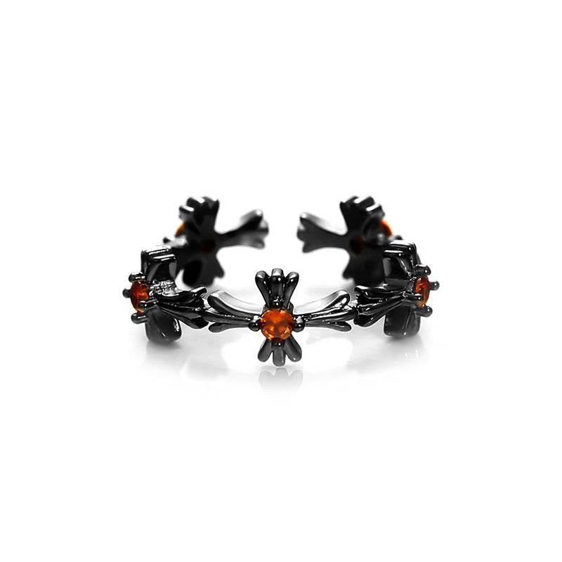 Wholesale Dark Gothic style cross retro ring