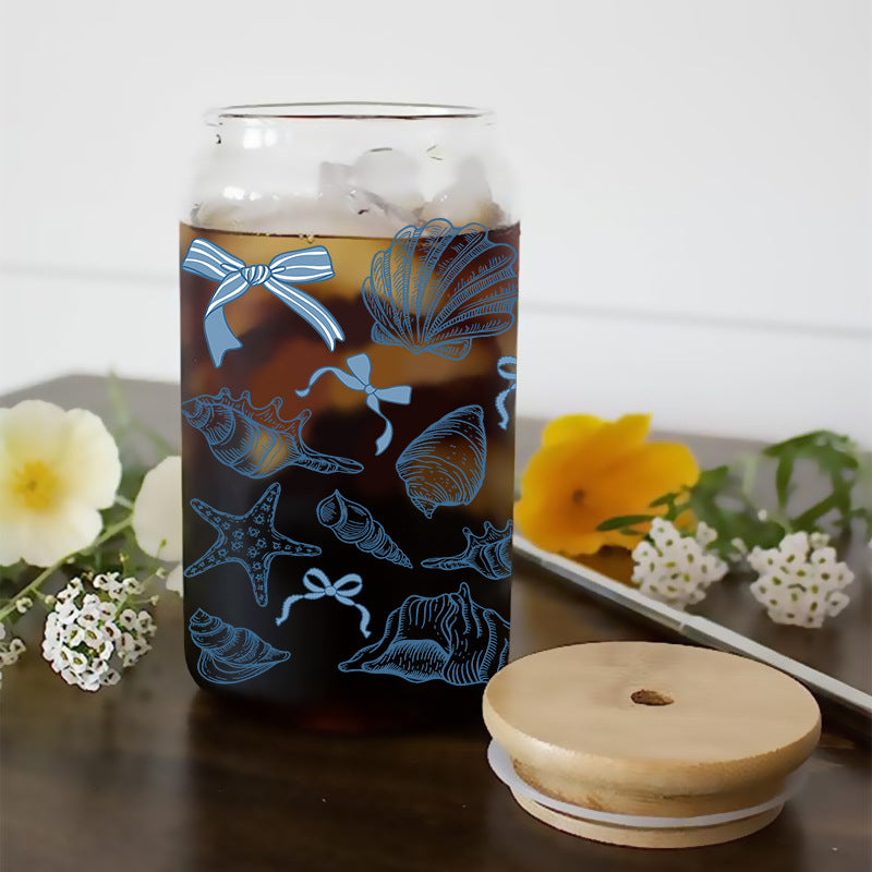 Wholesale  Blue marine animals 16oz Cup UV DTF Wraps